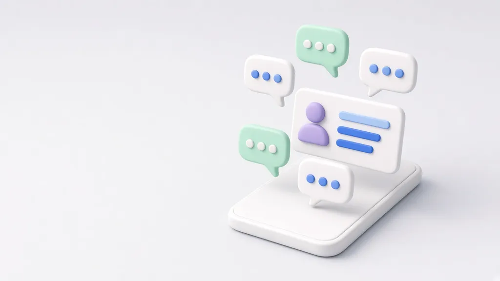 Ilustración de mensajes de chat que llegan a la ficha de un cliente en un CRM